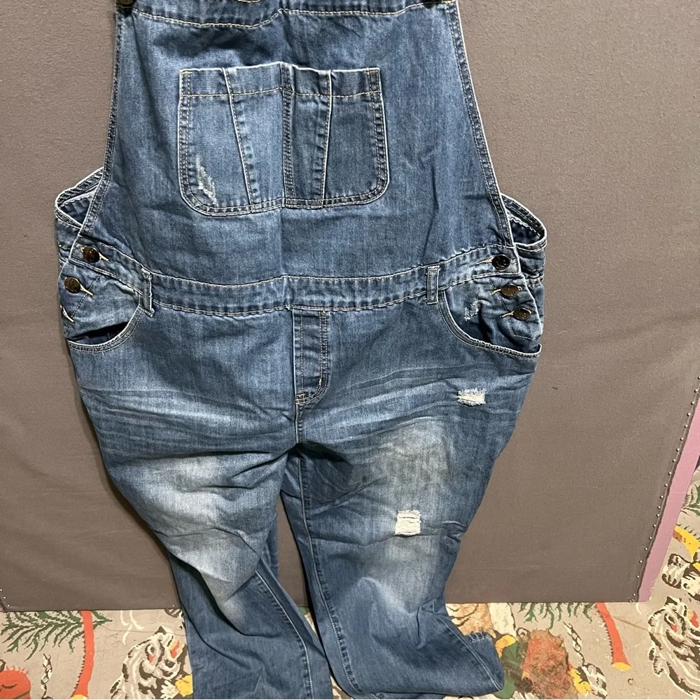 City Chic Denim Overalls with Pocket Detail Lot 7 - Picture 4 of 7